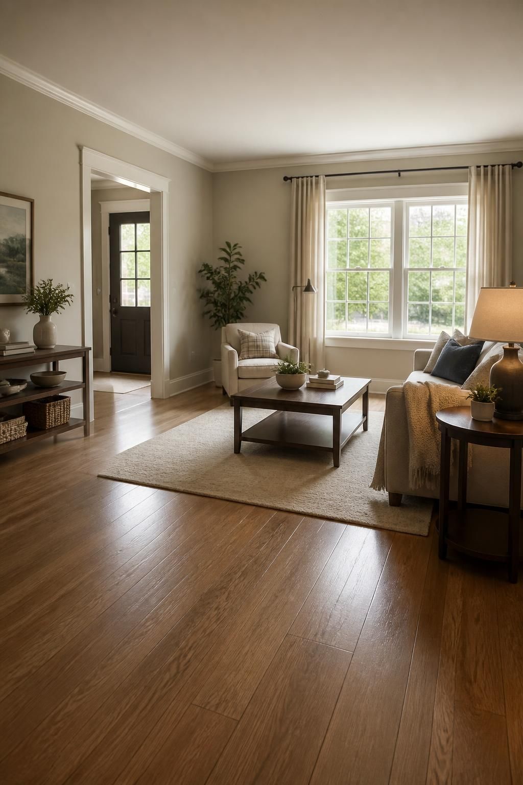 Freshly cleared living space after a professional cleanout.