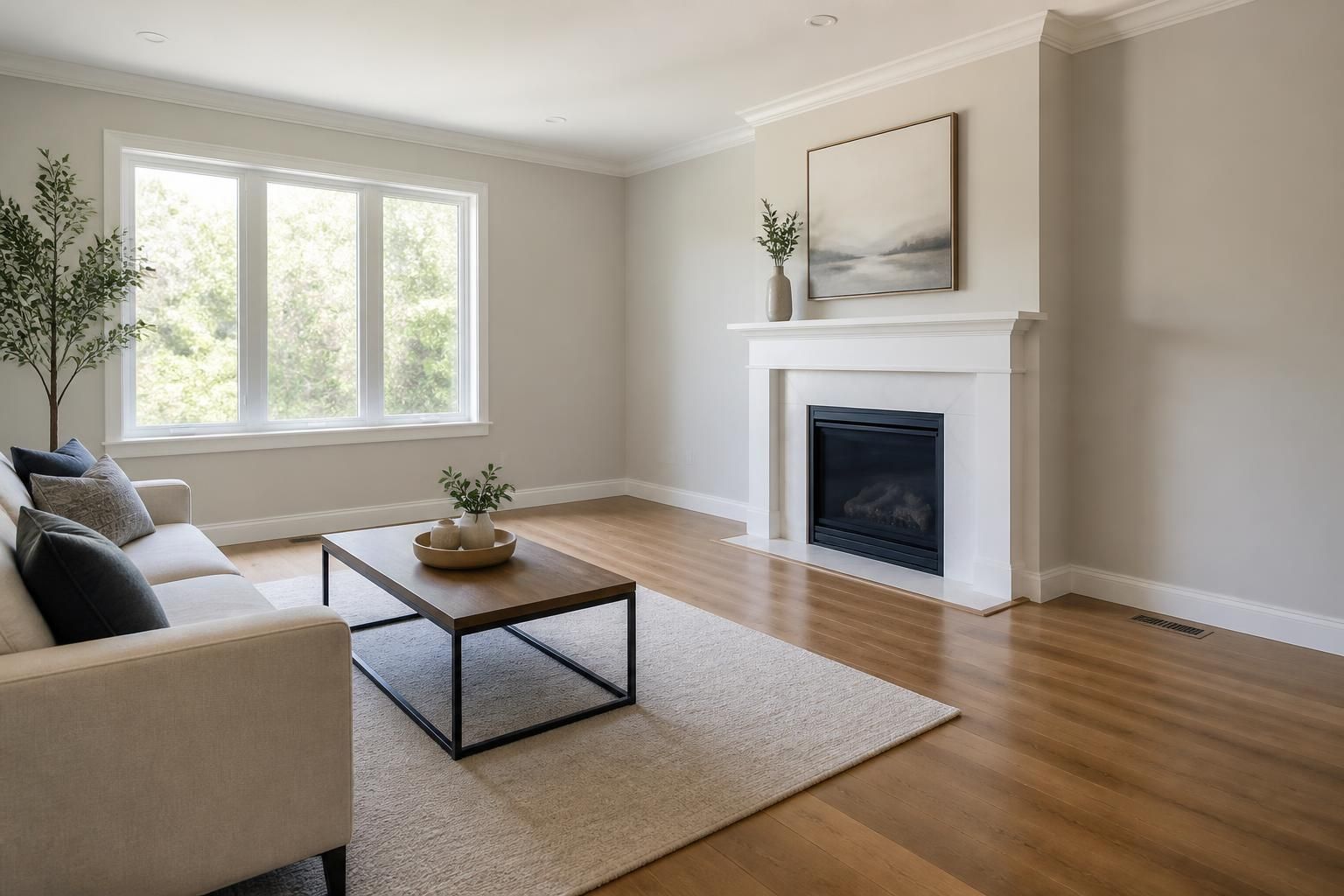 Decluttered home interior after junk removal.