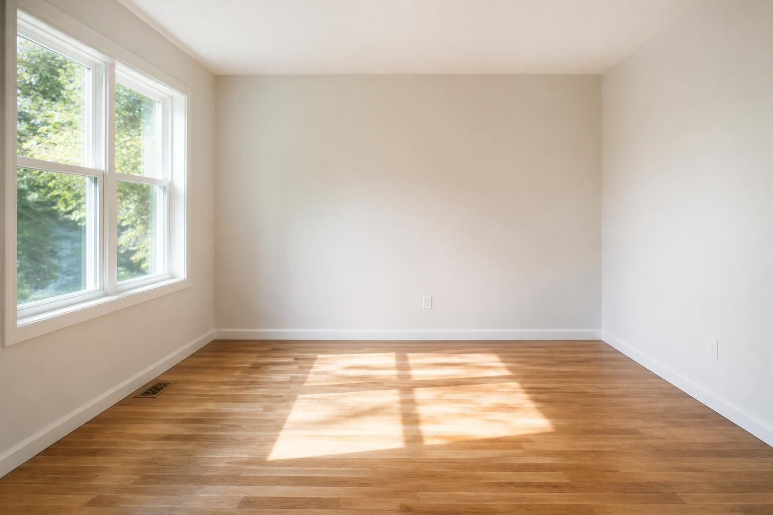 Freshly cleared room after same-day junk removal.
